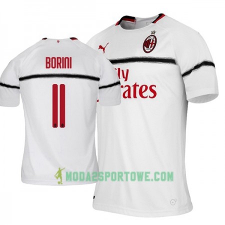 Koszulka AC Milan Fabio Borini 11 Wyjazdowe Stroje Piłkarskie 2018-2019 Krótki Rękaw